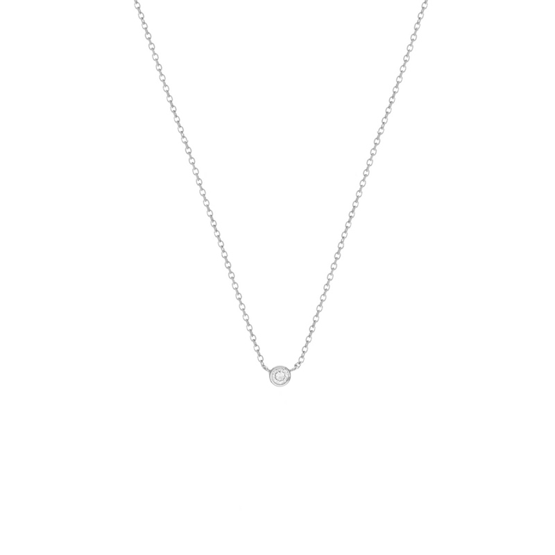 Collier Argent 925 Di (Solitaire)