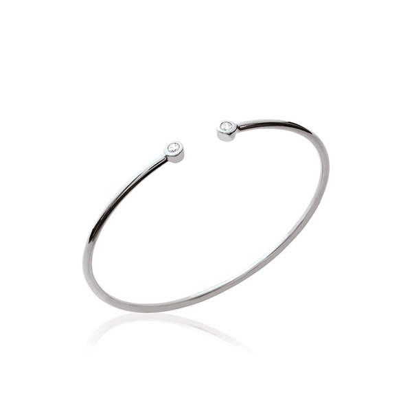 Jonc Argent 925 Zircons