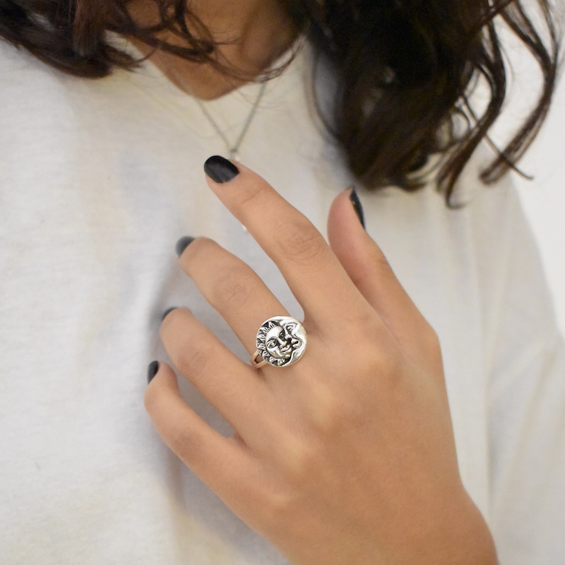 Bague lune on sale et soleil