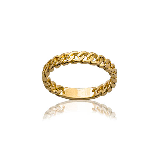 Bague Plaqué Or Chaine