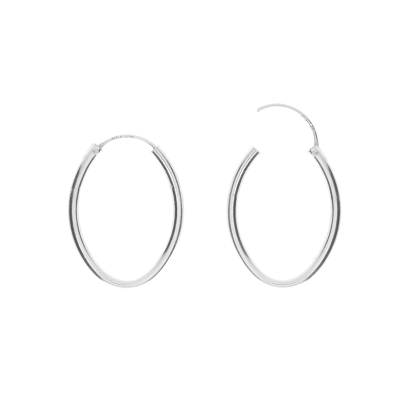 Créoles Argent 925 Ovale 21mm