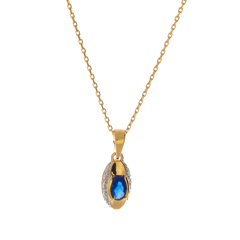 Collier Plaqué Or Saphy