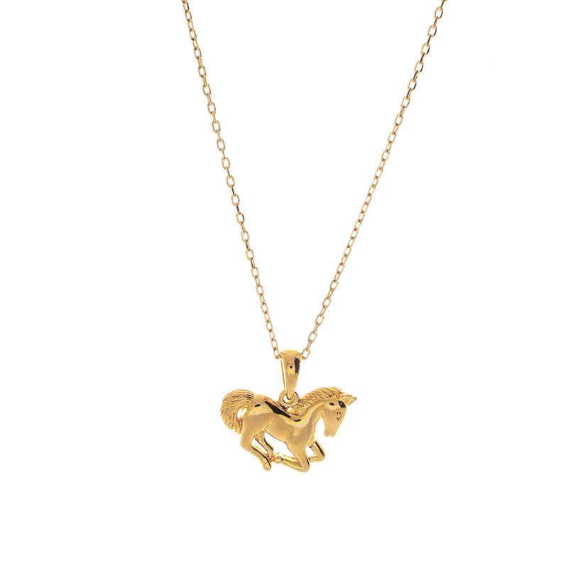 Collier Plaqué Or Horse