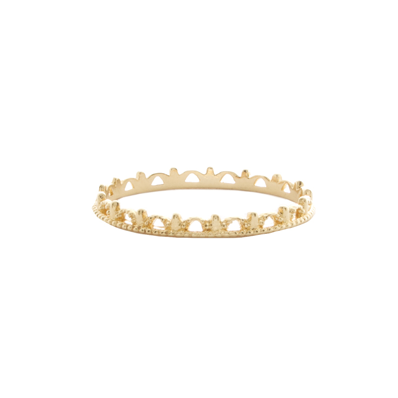 Bague Plaqué Or Couronne