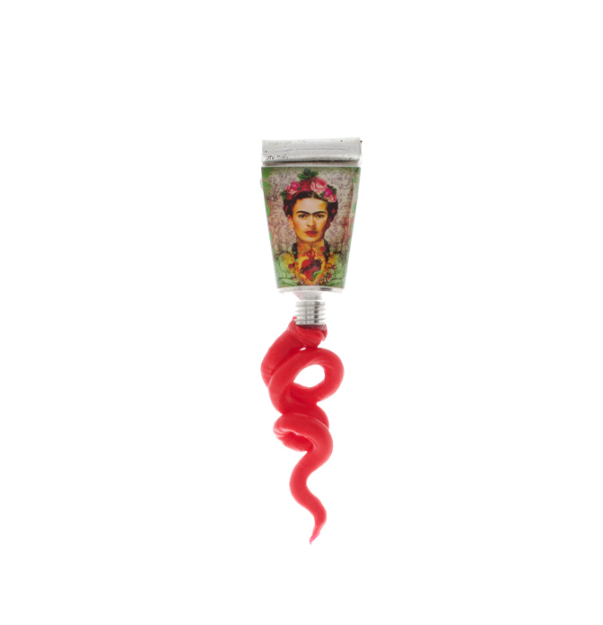 Broche Niki Boden Paint Frida Kahlo Red