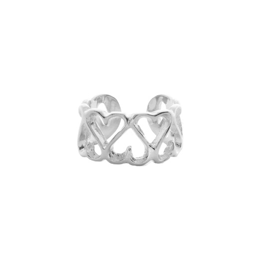 Bague d'oreille Argent 925 Coeurs