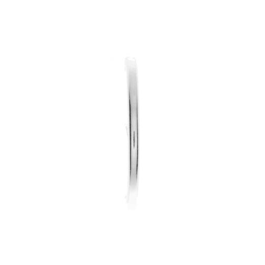 Boucle Argent 925 Unité Demi Ovale