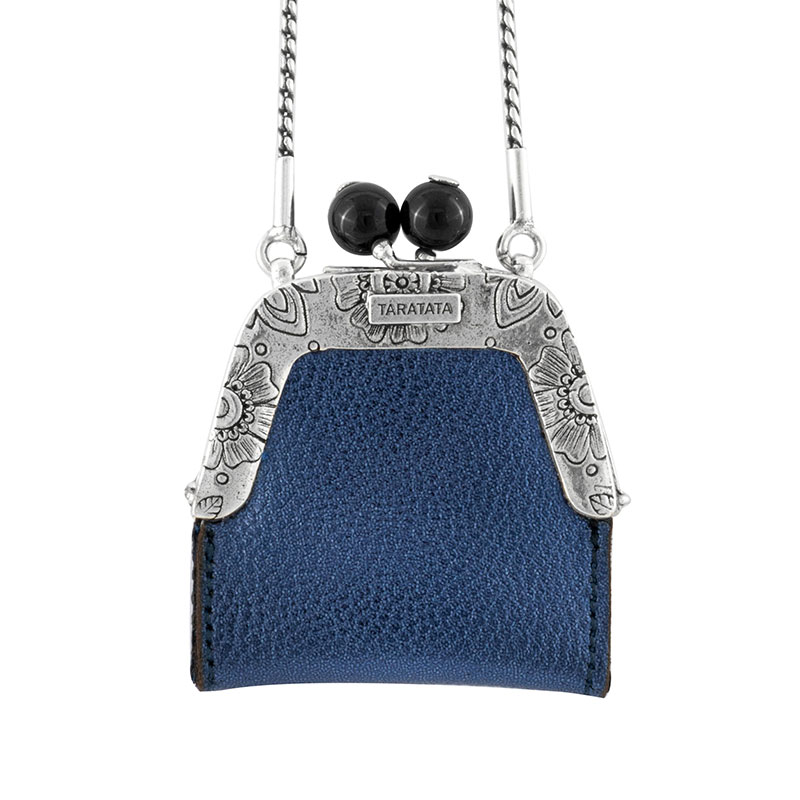 COLLIER GRISBI COULEUR ARGENT BLEU