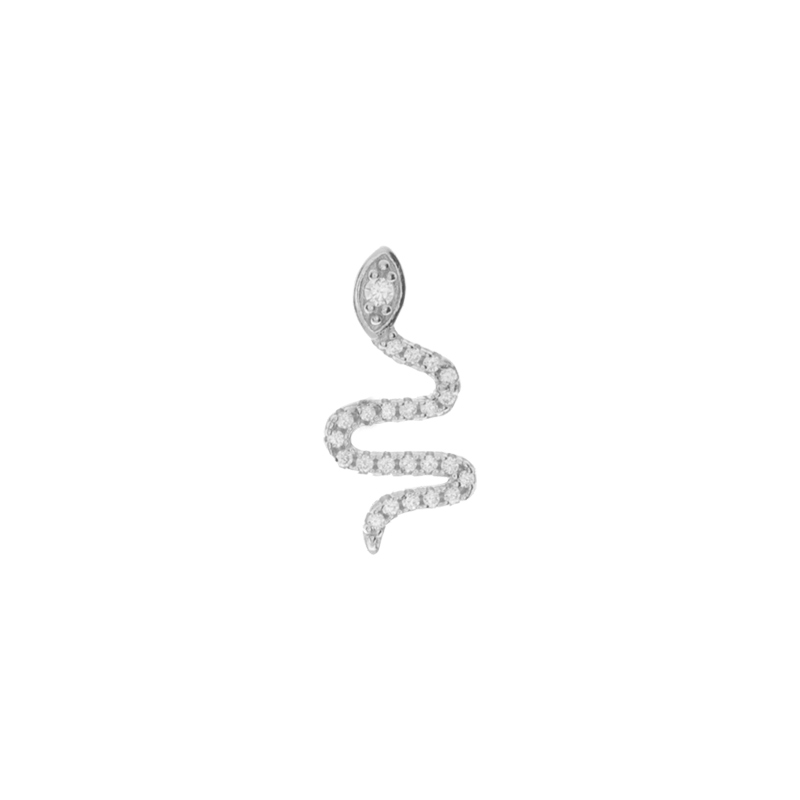 Puces Argent 925 Serpent Zircons L à l'unité