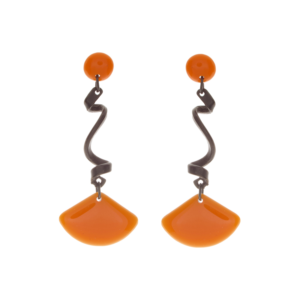 Boucles d'oreilles Thierry Joo Serpentin Orange 1