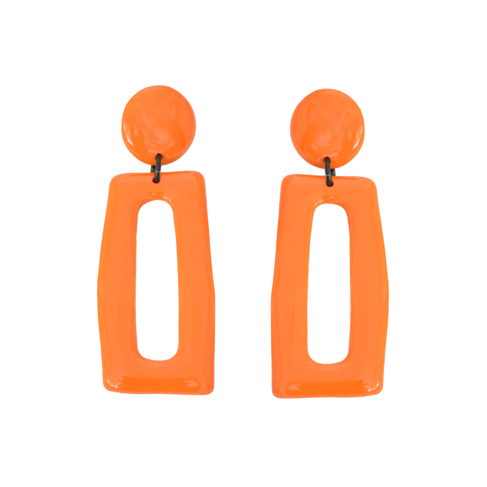 Boucles d'oreilles Thierry Joo Rectangle Orange