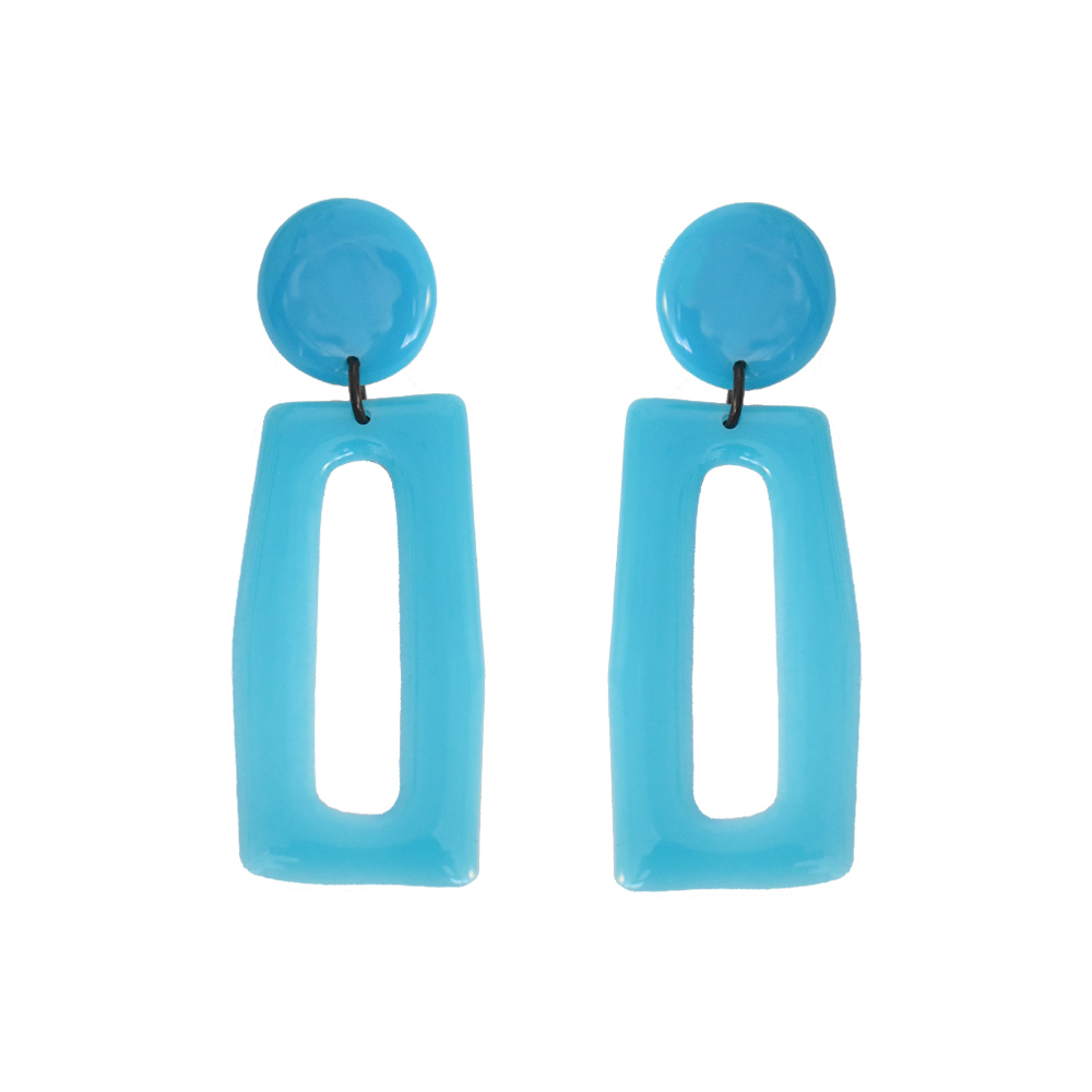 Boucles d'oreilles Thierry Joo Rectangle Turquoise 1