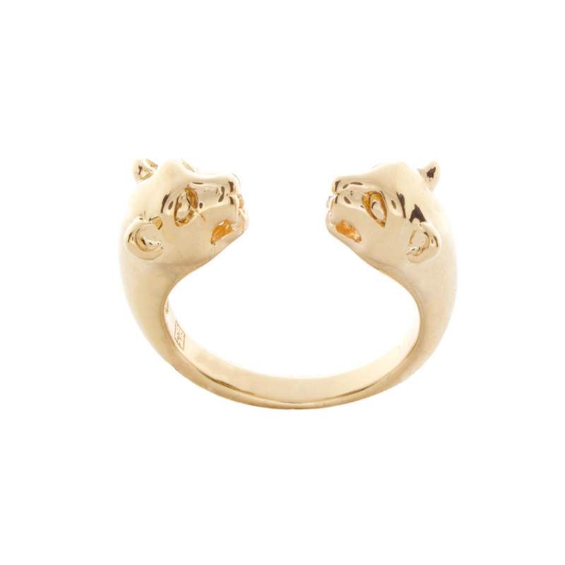 Bague Plaqué Or Panthères