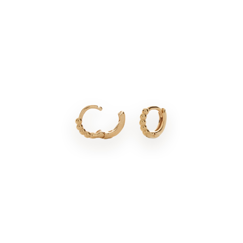 Créoles Plaqué Or 6 mm Billes