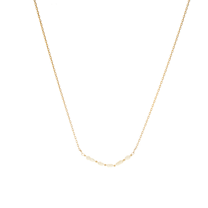 Collier Plaqué Or Perles Naturelles V