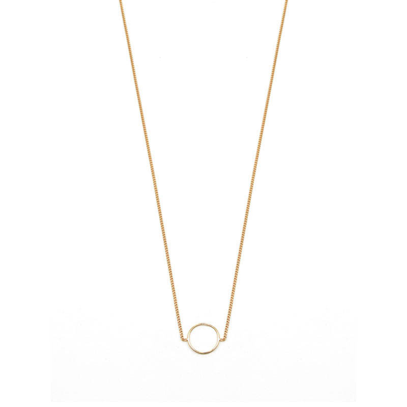 Collier Plaqué Or Cercle S