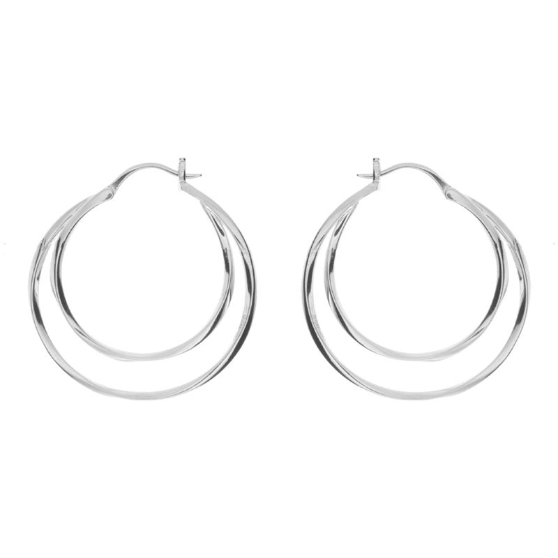 Créoles Argent 925 Deux Anneaux