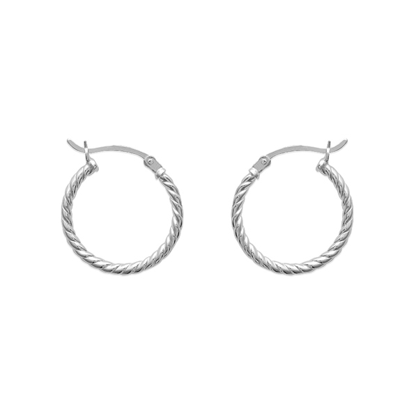 Créoles Argent 925 Torsadée 20mm