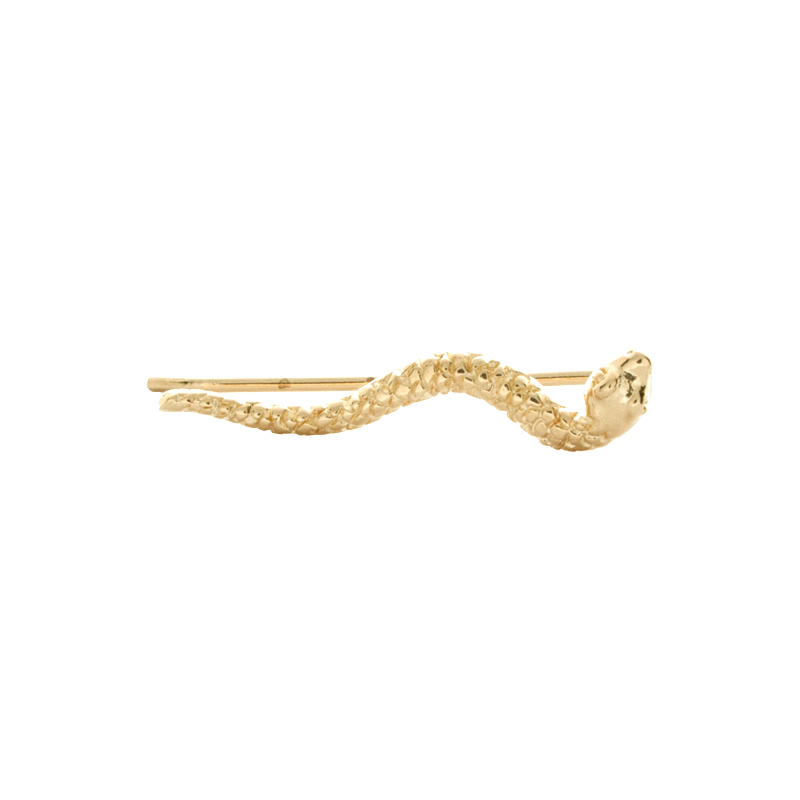 Boucle  à l'unité Plaqué Or Serpent Montante