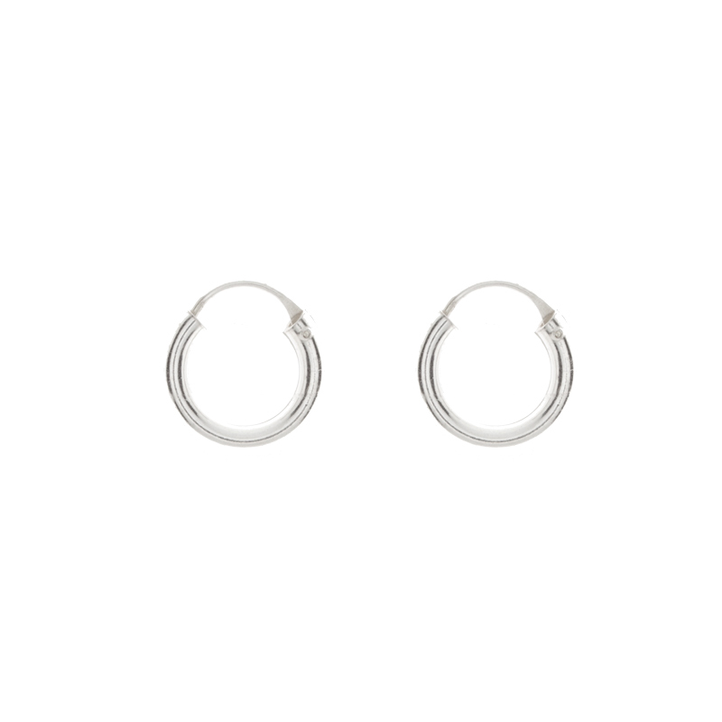 Créoles Argent 925 12mm Tube 2.5mm