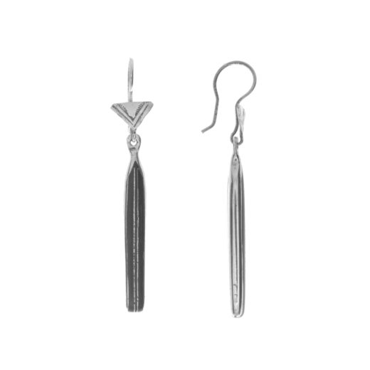 Boucles d'Oreilles Argent 925 Touaregs Tige Ebène
