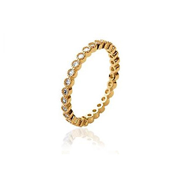 Bague Plaqué Or Aima Zircons