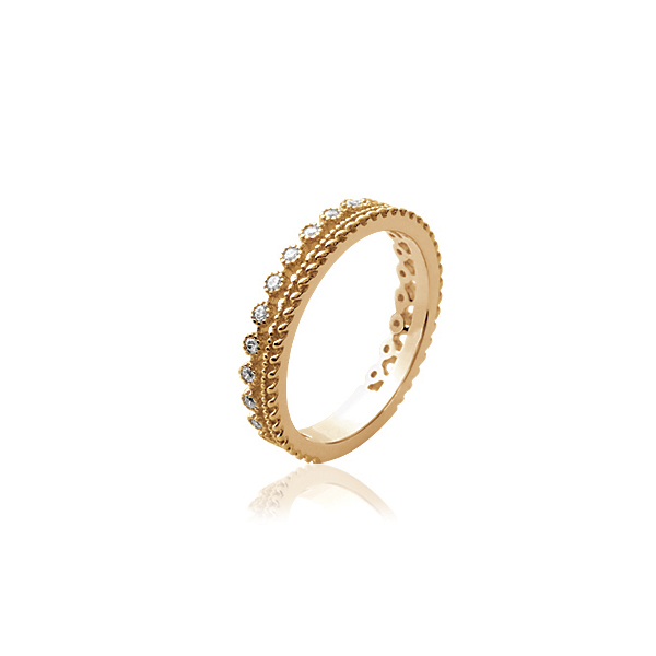 Bague Plaqué Or Couronne Edie