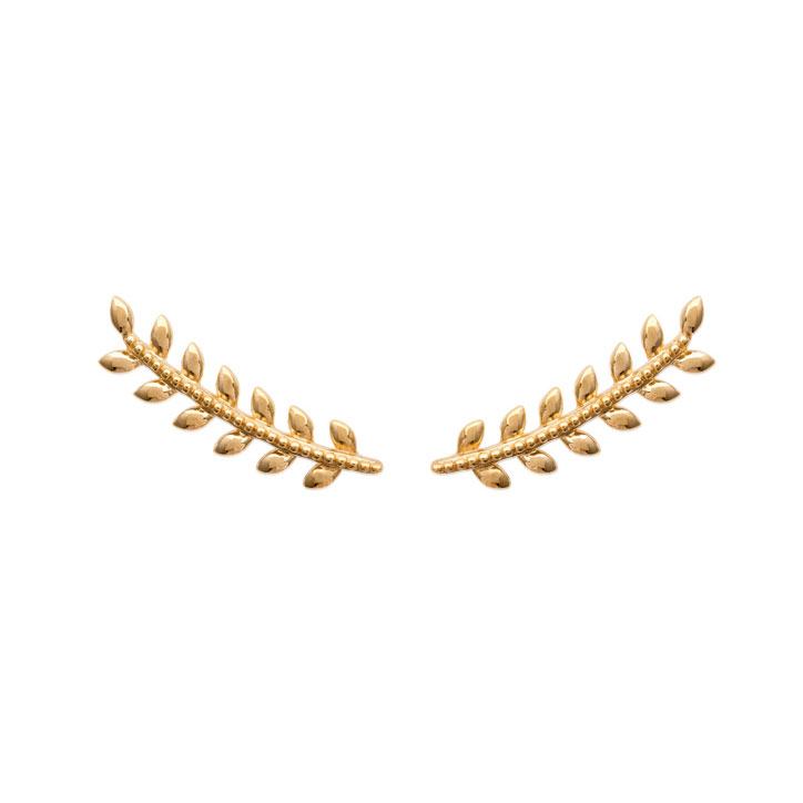 Boucles d'oreilles Montantes Plaqué Or Epi Sans Zircons