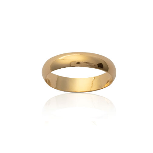Bague Plaqué Or Alliance Bombée