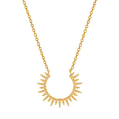 Collier Plaqué or Sun Billes