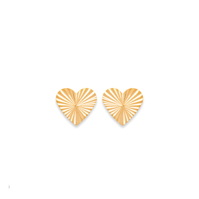 Puces Plaqué Or Coeur