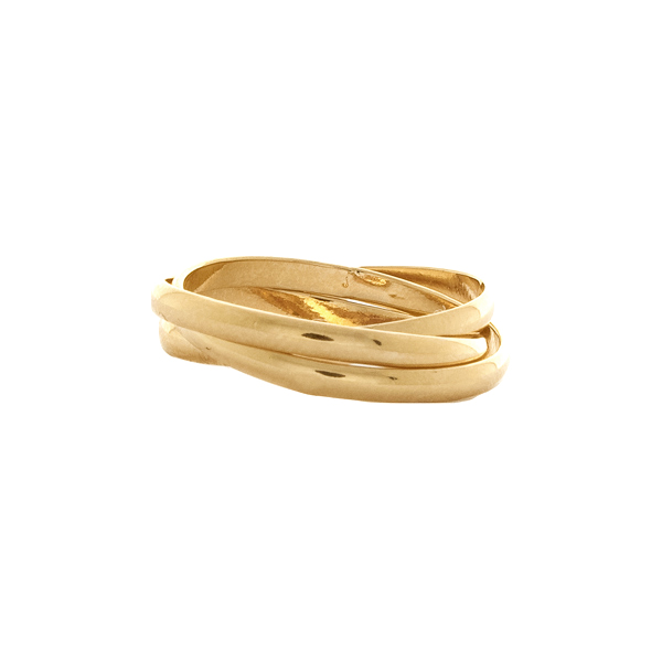 Bague Plaqué Or Trois Anneaux