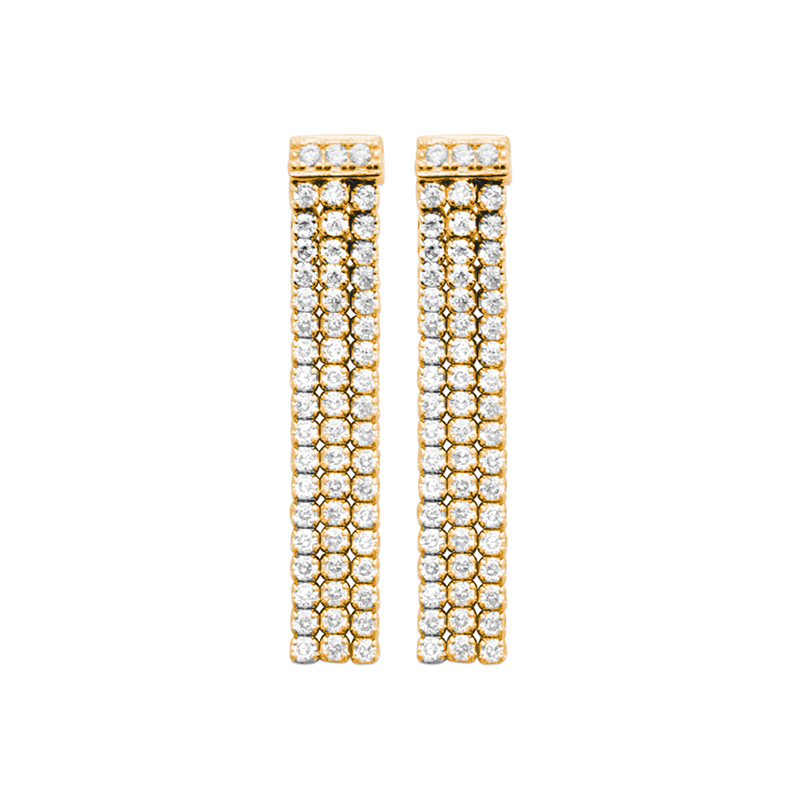 Boucles d'oreilles Plaqué Or Rain