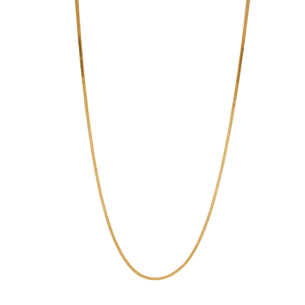 Collier Plaqué Or Chaine Miroir Fine